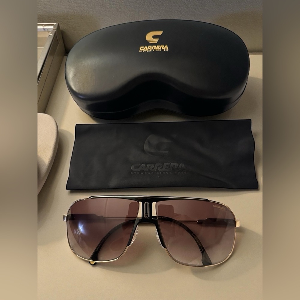 UNISEXY CARRERA AVIATOR 1043/S 2M2 BLACK/GOLD SUNGLASSES